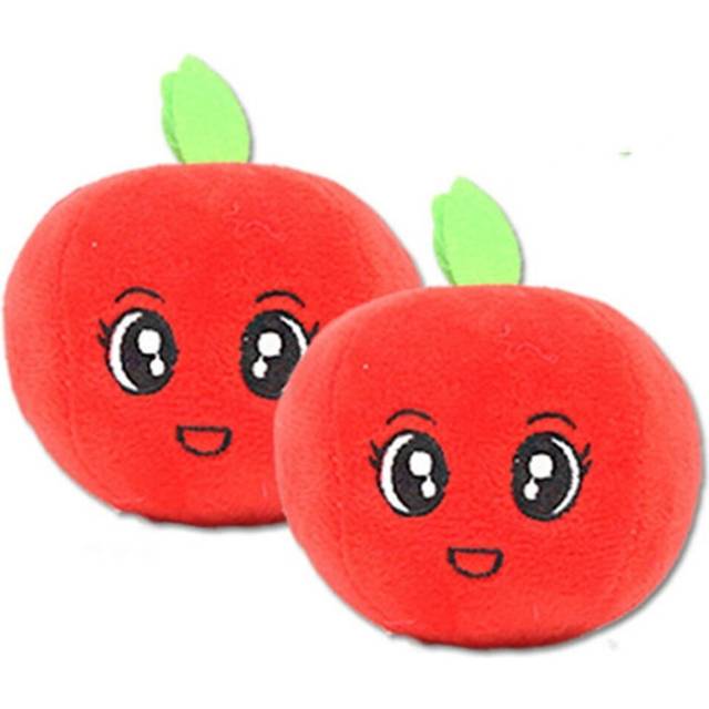 3 PCS Stuffed Toy Plush Sound Fruits Vegetables Pets Toy, Color: Apple
