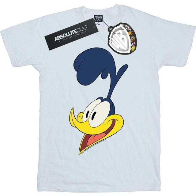 Road Runner Face Cotton Boyfriend T-Shirt - White