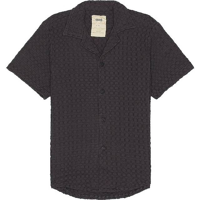 Nearly Black Cuba Waffle Shirt Herr, XL, Nearly Black