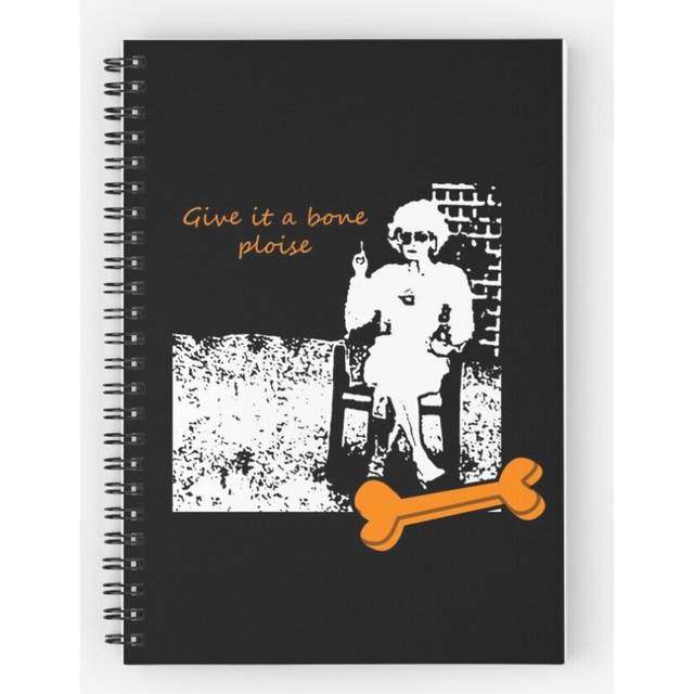 Spiral Notebook Give it a bone ploise A5 120 Pages