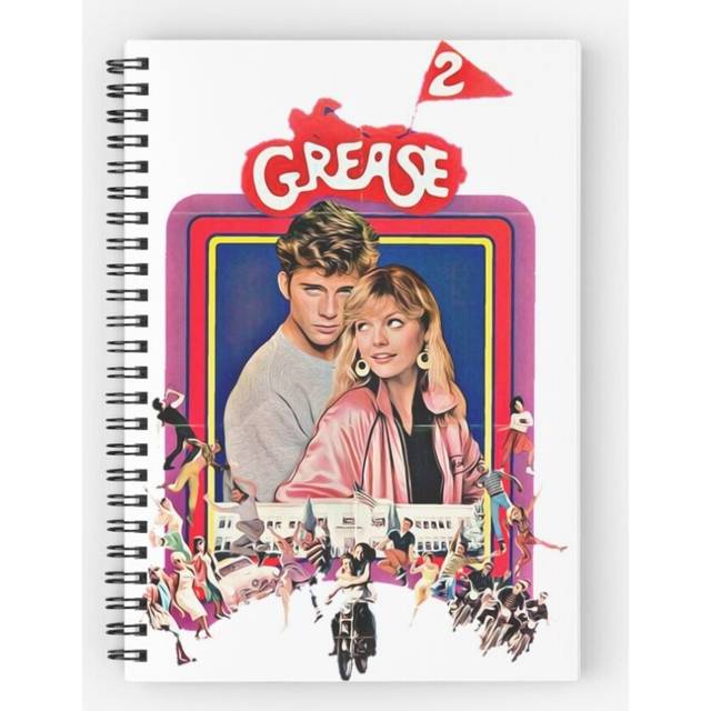 Spiral Notebook Grease 2 classic 80's film A5 120 Pages