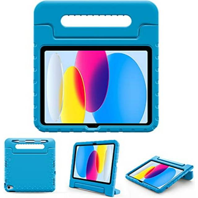 Kids Case for iPad 10th Generation with Pencil Holder, iPad 10 case 10.9 Inch 2022 Shockproof Lightweight Kids Case with Stand and Convertible Handle