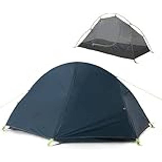 Naturehike Bärbart ultralätt tält för 1 person camping och vandringstält professionellt regntätt dubbelskiktstält lämpligt för utomhuscykling/vandring/vandring marinblå