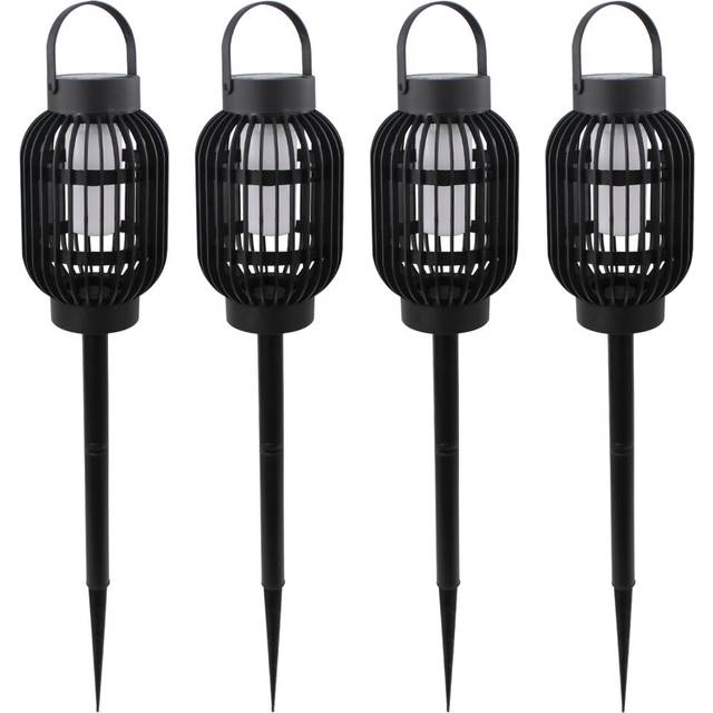 (4) 2-in-1 Solar Garden Light Table Lamp Lantern Grass Post Stake Outdoor Path Patio