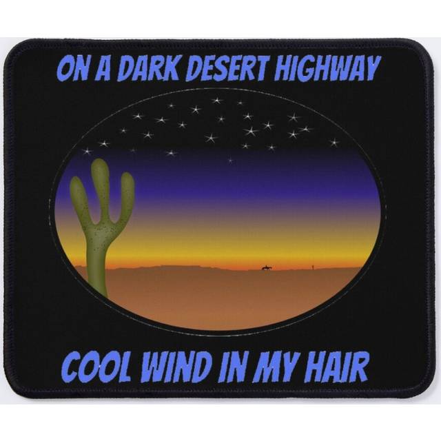 Mouse Pad On A Dark Desert Highway Cool Wind in my hair 2 11.8 x 9.8 inch Computer Mat Gaming Office Mousepad
