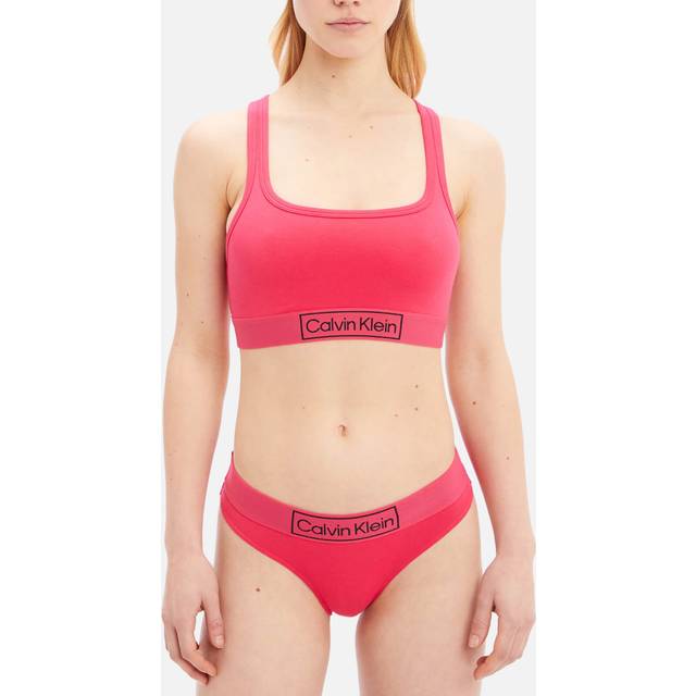 Calvin Klein Waistband Cotton-Blend Bikini Briefs - XS - Pink