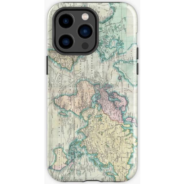 Phone Case Vintage Map of The World (1801) for iPhone Samsung 14 13 12 11 Plus Pro Max Galaxy S23 S22 Ultra Note 20 10