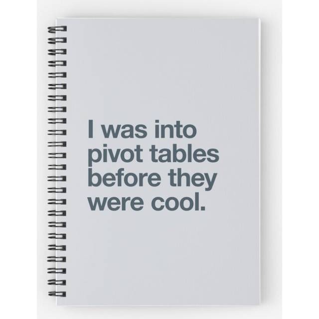 Spiral Notebook I was into pivot tables before they were cool A5 120 Pages