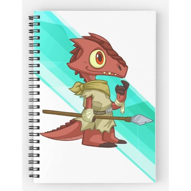 Spiral Notebook Tiny Kobold - Cute D&D Adventures A5 120 Pages