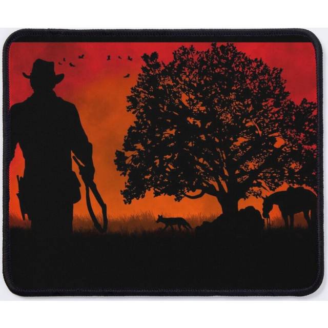 Mouse Pad Arthurs Sunset Cowboy RDR2 Inspired  11.8 x 9.8 inch Computer Mat Gaming Office Mousepad