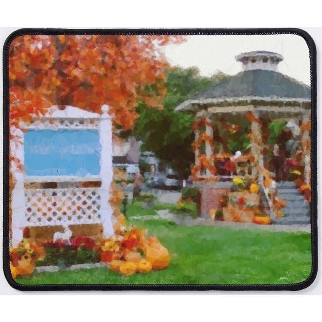 Mouse Pad Gazebo - Town Square - Autumn 11.8 x 9.8 inch Computer Mat Gaming Office Mousepad