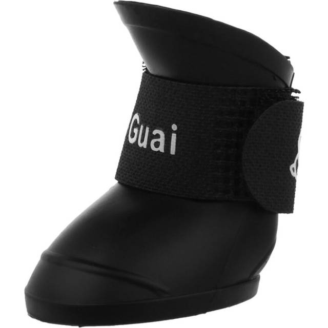 Black S, Pet Shoes Booties Rubber Dog Waterproof Rain Boots