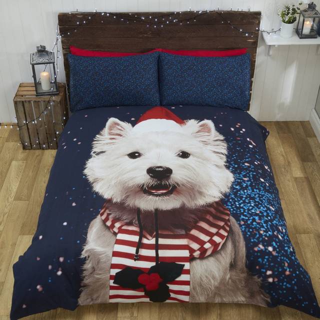 Rapport Westie Duvet Set Multi, Polyester-Cotton, Blue, Double, 200 x 200 x 1 cm