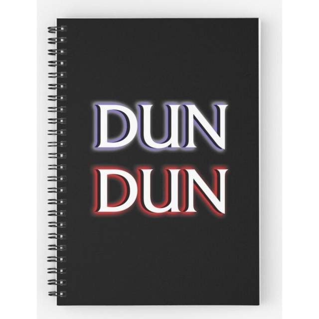 Spiral Notebook Dun Dun Meme (Law, Order, Parody) A5 120 Pages