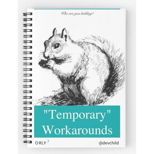 Spiral Notebook Temporary Workarounds A5 120 Pages