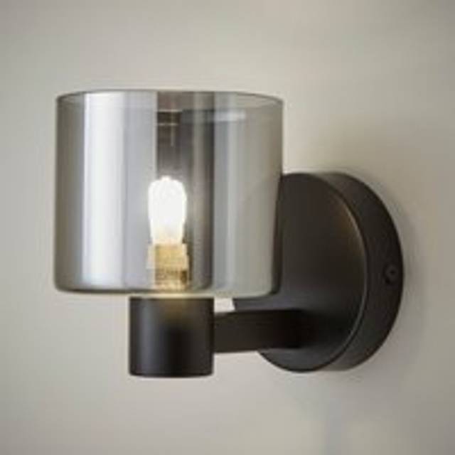 Erin Glass Wall Light - Black