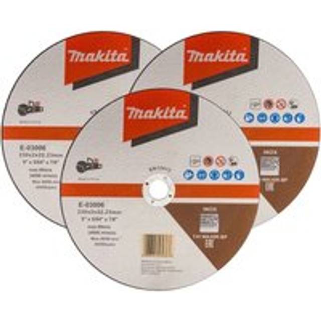 "Makita E-03006 Cutting Cut Off Wheel 230mm 9"" For DCE090 Disc Cutter x 3 Pack"