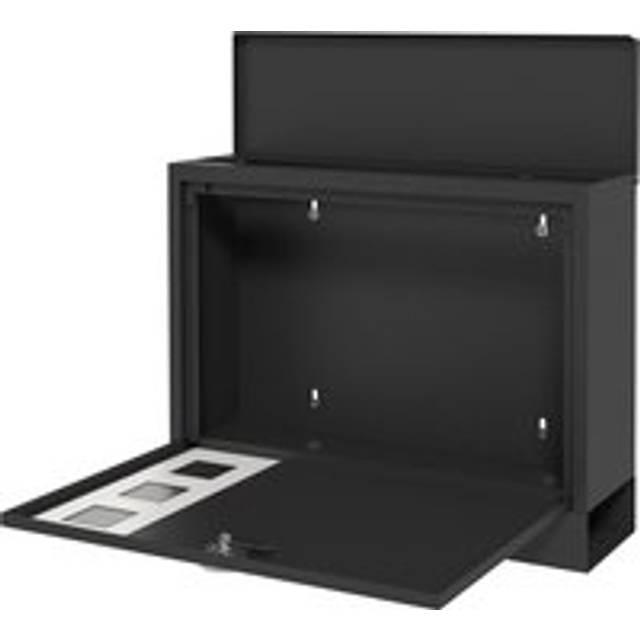 HOMCOM Wall Mounted Letterbox, Weatherproof Post Box, Modern Mailbox with 2 Keys and Viewing Windows, Easy to Install Aosom UK