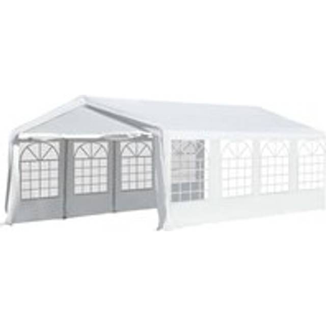 Outsunny 8m X 4m Garden Gazebo Marquee Party Tent Wedding Portable Garage Carport Event Shelter Car Canopy Heavy Duty Steel Frame