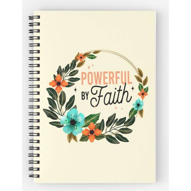 Spiral Notebook JW Convention 2021 - POWERFUL BY FAITH A5 120 Pages
