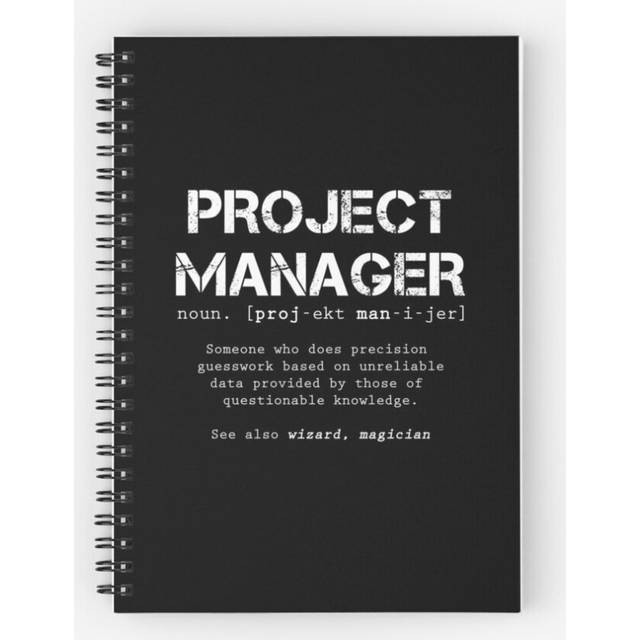 Spiral Notebook Funny Project Manager Dictionary Definition Gift A5 120 Pages
