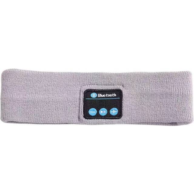 (a-Headband Grey) Wireless Headphones Bluetooth Sport Earphone Cap Winter Hands-free Call Music Knitted Baseball Hat Earbuds For All Smart Phones