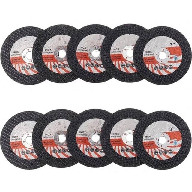 10PCS 75Mm Mini Cutting Disc Circular Resin Grinding Wheel for 10Mm Bore Angle Grinder Wood Tile Cutting Disc