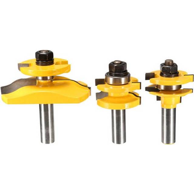 3pcs 1/2 Inch Shank Router Bit Set Wood Working Tool