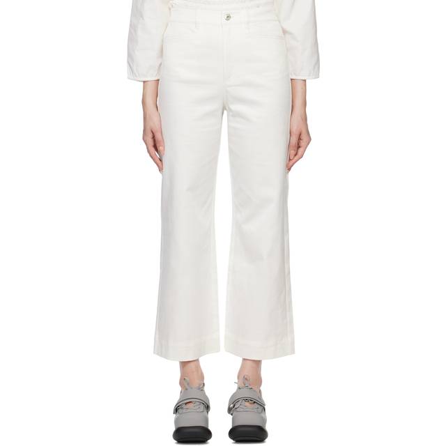 Proenza Schouler, Byxor, Dam, M, Bomull, Vita, vida ben culotte i bomull - white (M)