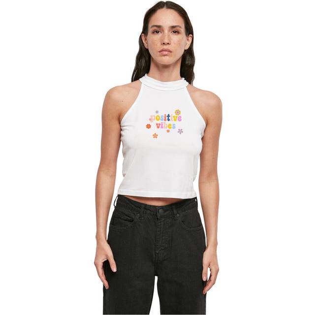Miss Tee UC Positive Vib Turtleneck Short Top White / XL Topp
