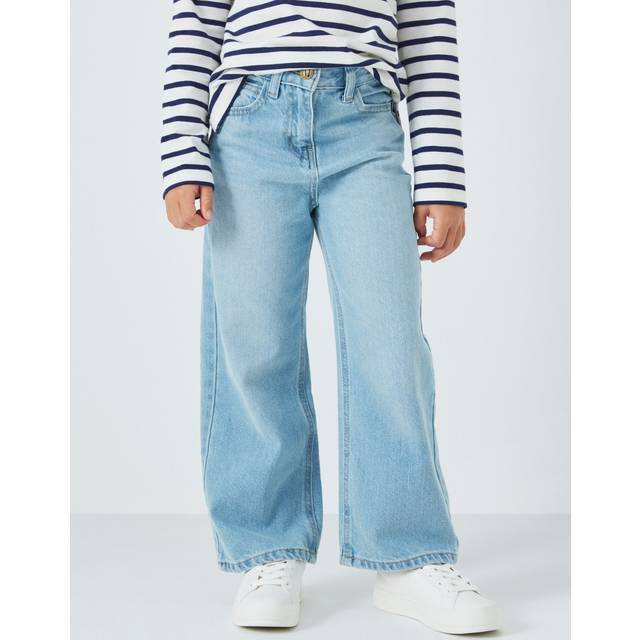 John Lewis Girls' Wide Leg Jeans, Blue
