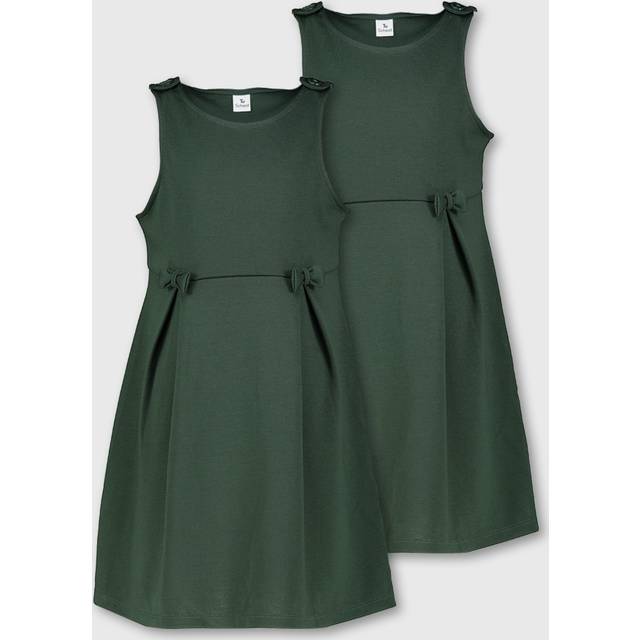 Dark Green Jersey Dresses 2 Pack 3 years