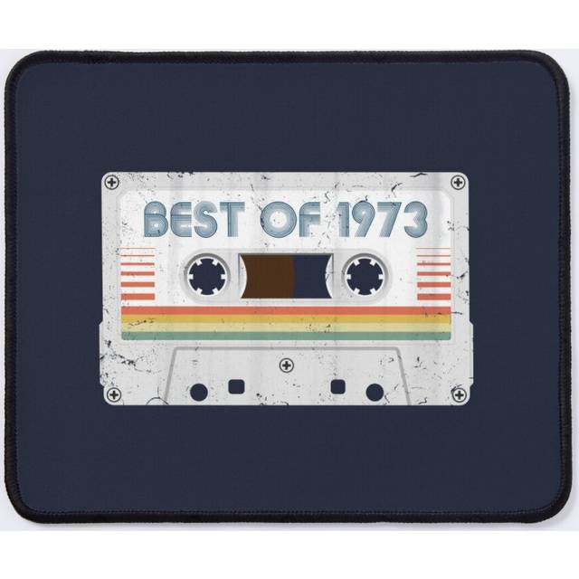 Mouse Pad 50th Birthday Best of 1973 Cassette Tape Vintage for Gift 11.8 x 9.8 inch Computer Mat Gaming Office Mousepad