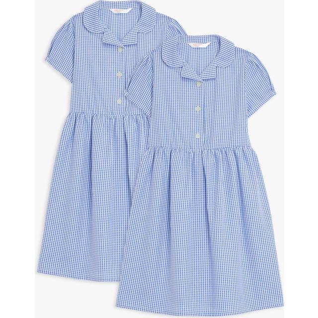 John Lewis ANYDAY Kids' Gingham School Summer Dress, Pack of 2