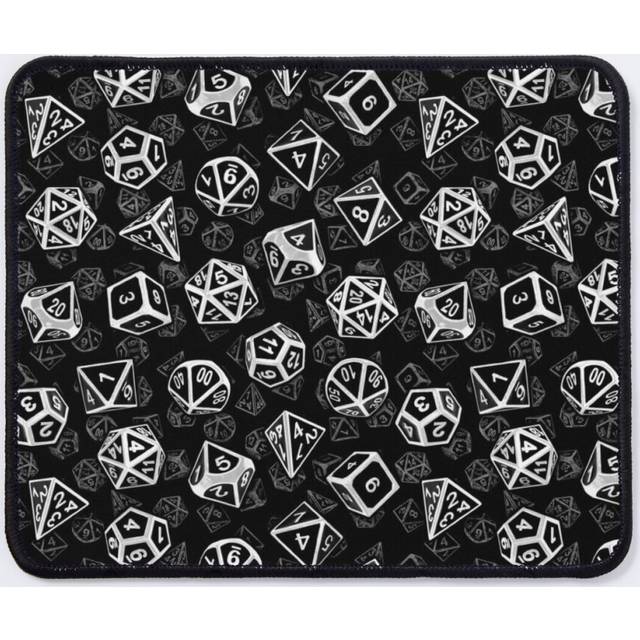 Mouse Pad D20 Dice Set Pattern (White) 11.8 x 9.8 inch Computer Mat Gaming Office Mousepad