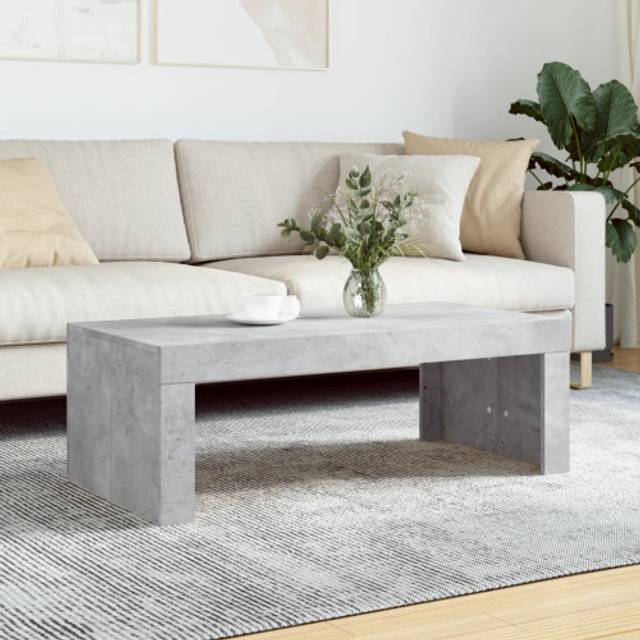 vidaXL Coffee Table Concrete Grey 102x50x36 cm Engineered Wood