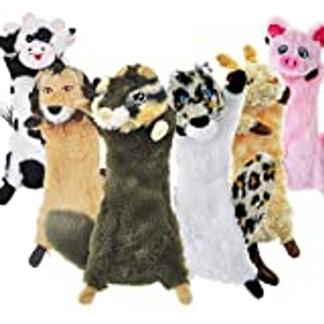 Dog Squeaky Toys No Stuffing 6 Pack Dog Toys Crinkle Dog Toys for Small Dogs Durable Dog Chew Toys Plush Cute Animals