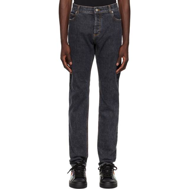 Balmain Black Distressed Jeans - 0PC NOIR DÉLAVÉ - WAIST US 28