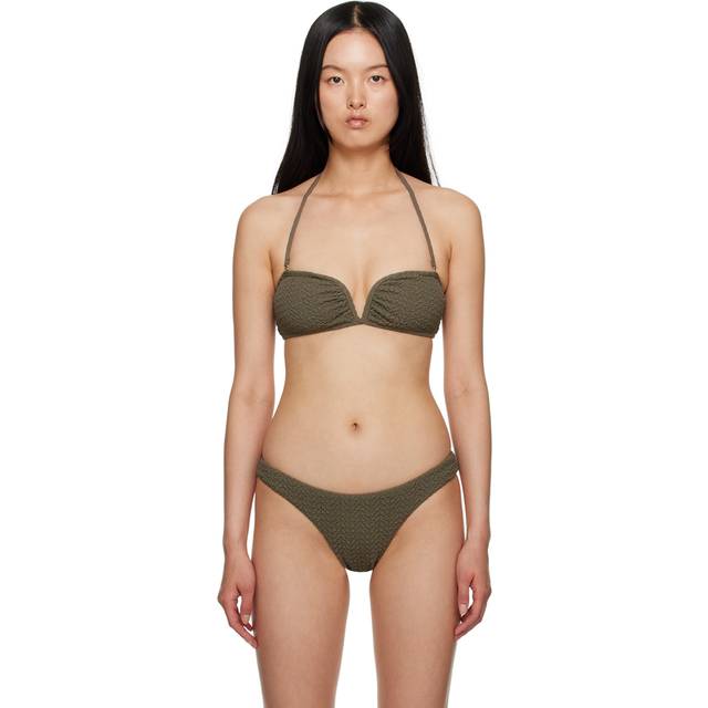 Nanushka Khaki Merve Bikini Bottoms - Soil - L