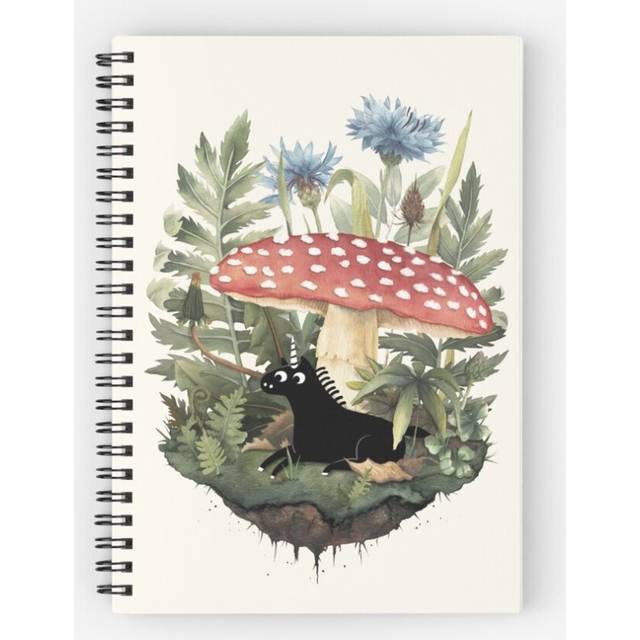 Spiral Notebook Tiny Unicorn A5 120 Pages
