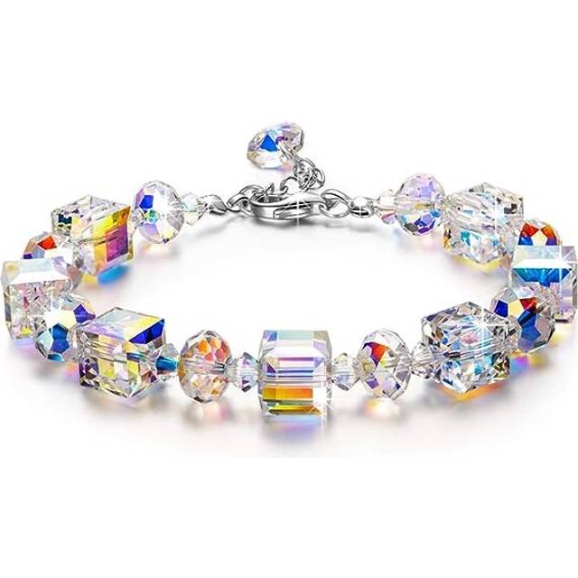 Ladies Bracelet Northern Lights Crystal Bracelet, 7"+2" Extended Mother's Day Birthday Anniversary Jewellery Gift for Ladies Girls