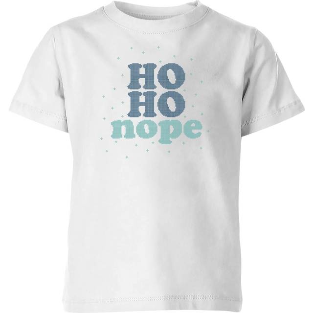 Cross Stitch Ho Ho Nope Kids' T-Shirt - White - 11-12 Years - White