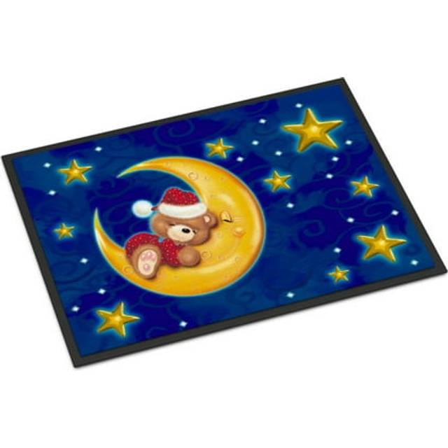 """""Caroline's Treasures Bear Sleeping in the Moon and Stars Indoor or Outdoor Mat 18x27 APH514BMAT  18"""""""" x 27""""""""  Multicolor"""""