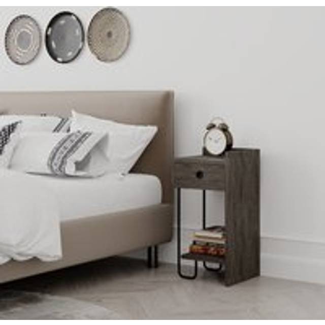 Sirius Modern Bedside Table Right Module - Dark Coffee - Brown