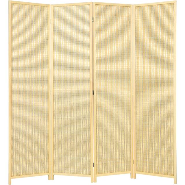 181 x 180cm 4 Panel Room Divider Screen Folding Partition Screen