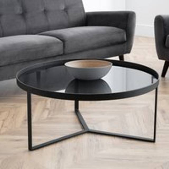 Loft Coffee Table, Smoked Glass - Black