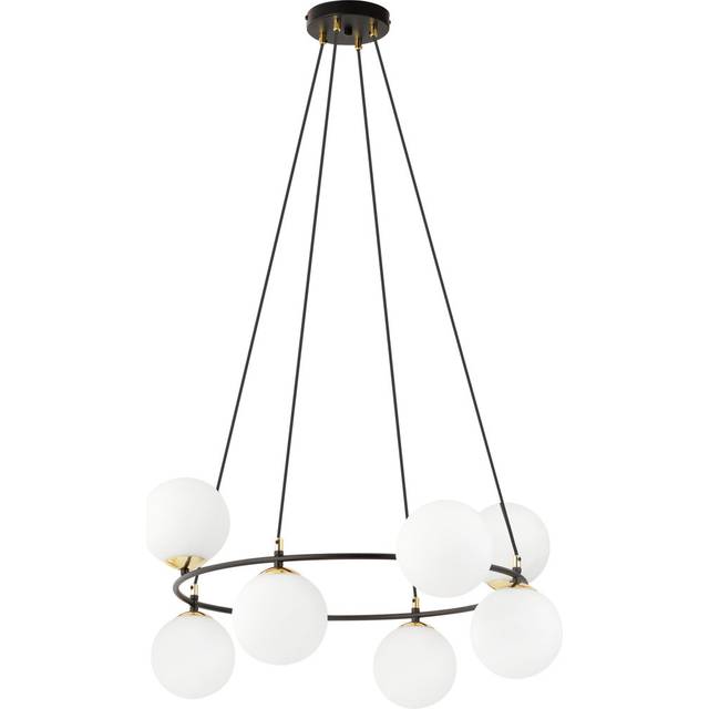 Odin 7-Light Wagon Wheel Chandelier - White (75cm W X 75cm D)