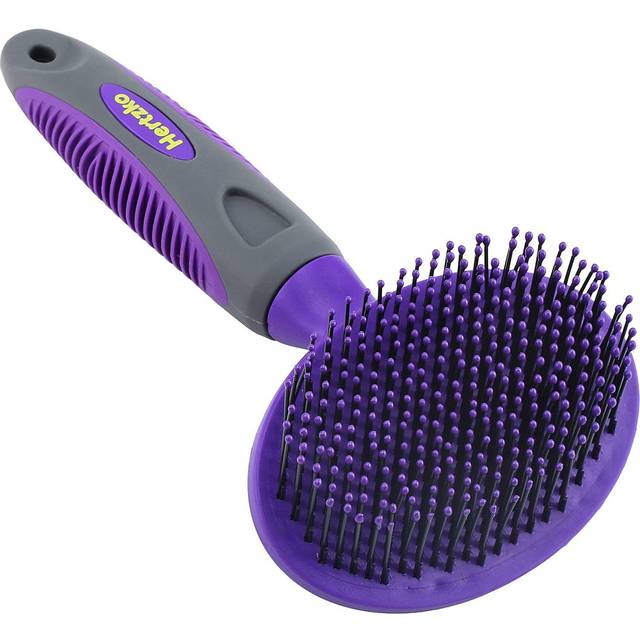 Soft Pet Brush by Hertzko - Dog Brush and Cat Brush ?for Detangling and Removing Loose Undercoat or Shed Fur for large and small animals ?Best Dog Bru
