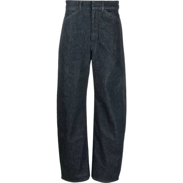 Lemaire, Jeans, Dam, S, Bomull, Högmidjade, böjda byxor - black (S)