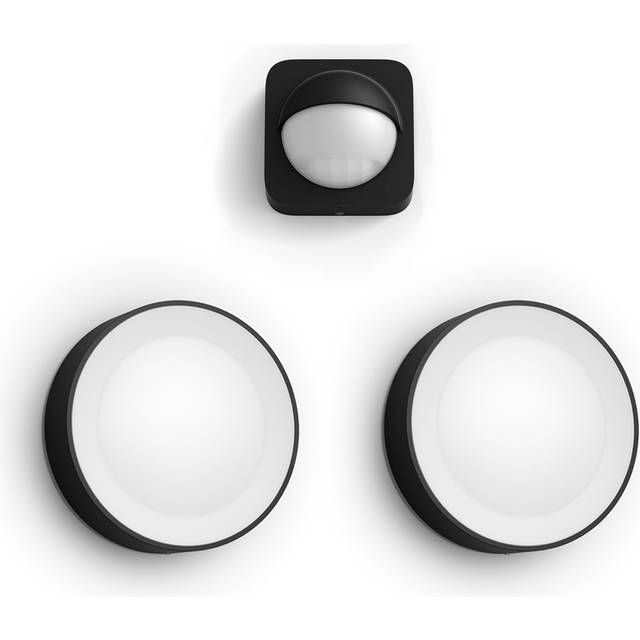 Philips Hue Daylo White & Colour Ambiance Smart LED Outdoor Wall Lighting, for Home Garden, Patio. [Black] Works with Alexa, Google Assistant and Appl